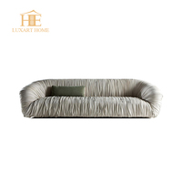 Canapé multi-courbes en éponge souple, luxe léger, forme spéciale, design simple et créatif, pour hôtel, appartement, salon, rouge