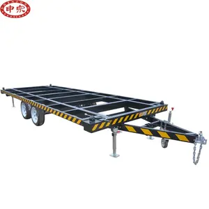 Small Car Transport 20 ft Container Skeleton Truck Trailer Chassis