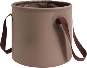Collapsible Bucket 5-Gallon Heavy-Duty PVC Folding <strong>Water</strong> <strong>Container</strong> Handle-Portable 0.66 Lbs Camping Fishing Gardening Picnic - Product Image 2