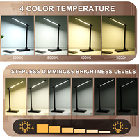 2025 nouvelle lampe de bureau LED multifonctionnelle avec chargeur sans fil 5w 5 niveaux de luminosité lampe de bureau