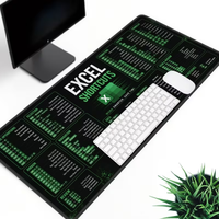 Tapis de souris de jeu 2D extra-large, tapis de bureau décoratif, accessoires de fournitures de bureau, cadeau pour les passionnés de jeux, tapis de souris vert Excel
