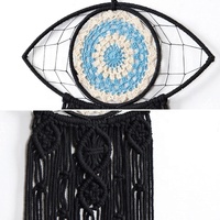 Décoration murale bohème œil porte-bonheur, design artistique bohème fait main, forme triangulaire, pour mariages et décorations intérieures, format corde