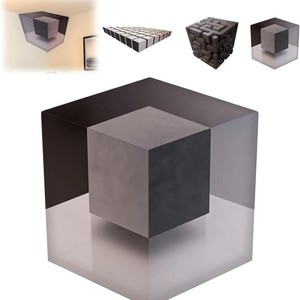 En stock : Autocollant mural en forme de cube à illusion d'optique 3D, style minimaliste américain, décoration créative pour la <span class=keywords><strong>maison</strong></span> et le <span class=keywords><strong>bureau</strong></span> - Product Image 5