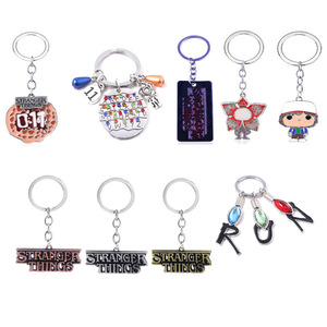 Nuevo Llavero Metálico de Stranger Things con Figura Chibi de <span class=keywords><strong>Eleven</strong></span> y <span class=keywords><strong>Dustin</strong></span>, Planta Carnívora, Regalo para Niñas y Niños - Product Image 1