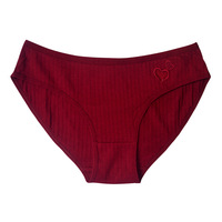 Sous-vêtement d'été en coton mi-haut pour femmes européennes et américaines, culotte croisée en forme de cœur mignon pour étudiantes, taille tricotée solide