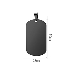 Collier pendentif en acier inoxydable lisse en forme de bouclier <span class=keywords><strong>pour</strong></span> accessoires de mode masculine, gravure laser de contenu photo - Product Image 3