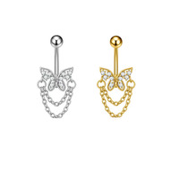 Freya Designer Mode Körperschmuck Großhandel Edelstahl Bauchnabelpiercing für Frauen Schwebender Nabel Helix Ohrringe