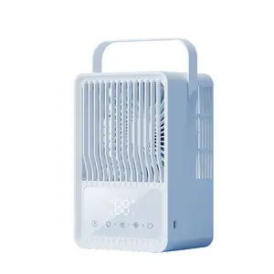 New Mini Air Cooler Fan Humidifier Spray Fan with Night Light Cooling Desk Fan with USB Cable