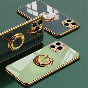 2022 Mobiele Telefoon Tassen Accessoires Verborgen Metalen Ring Houder Stand Telefoon Cover Voor Iphone 13 Ring Case Telefoon protector
