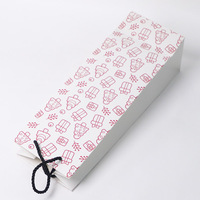 Sac en papier élégant pour cadeau de Noël avec poignée en corde, sac personnalisé pour bouteille de vin pour les célébrations de fin d'année, emballage et vente au détail