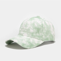 Casquette de baseball tie-dye personnalisée, 6 panneaux, en coton, avec logo brodé, réglable, style sport décontracté, pour hommes et femmes