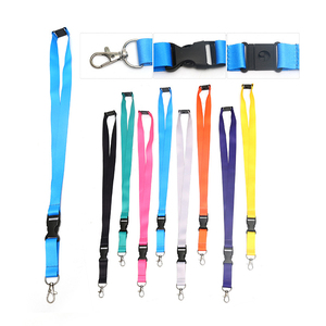 Woven Nylon Lanyard Custom Embroidery Keychain Neck Strap With Buckle Promotional Printed Logo ID Card Holder Lanyards