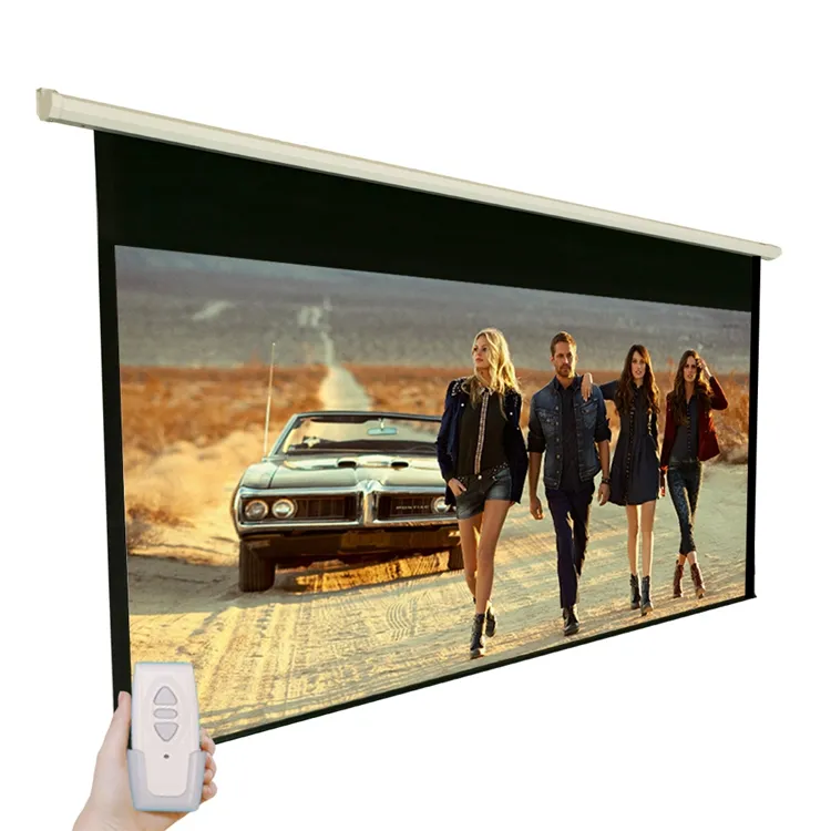 High Quality Electric Matte White 16:9 Motorized 120 Inch Projector Screen