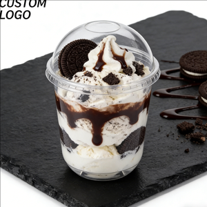 Gobelets à dessert jetables en plastique rigide transparent avec logo estampé pour pot à dessert sucré - Product Image 6