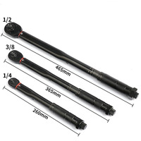 Clé dynamométrique réglable à préréglage, best-seller transfrontalier, tailles de prise 1/4, 3/8, 1/2, capacité 350 Nm, mesures métriques et impériales
