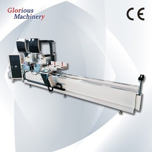 Máquina de corte de tubos y perfiles de aluminio CNC de <span class=keywords><strong>doble</strong></span> cabezal con pantalla digital y sierra ingletadora de plástico - Product Image 1