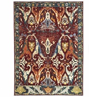 Handgeknüpfter Wollteppich - Modernes Tarnmuster Umweltfreundlich Rutschfest Antibakteriell Latex-Rückseite Haustierfreundlich Dicker Flor Heimtextilien