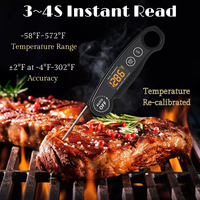 Termometer Daging BBQ Digital untuk Dapur, Pembacaan Instan, Probe untuk Memasak dan Memanggang Makanan, Bahan Plastik Tahan Lama, Termometer Rumah Tangga