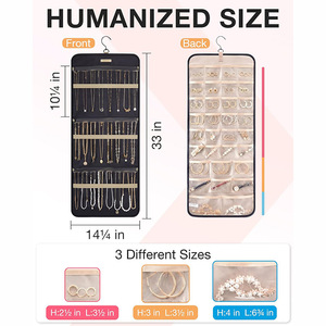 Treo đồ trang sức tổ chức cho phụ nữ lưu trữ túi cho bông tai vòng cổ vòng đeo tay Vòng trang sức lưu trữ treo túi - Product Image 2