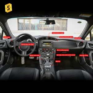 Conjunto de fibra de carbono para interior e exterior, acessórios decorativos para subaru