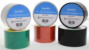 Ruban de <span class=keywords><strong>tuyau</strong></span> en PVC noir de la meilleure qualité 45mmX9m pour l'isolation et l'étanchéité régulières des tuyaux - Product Image 3