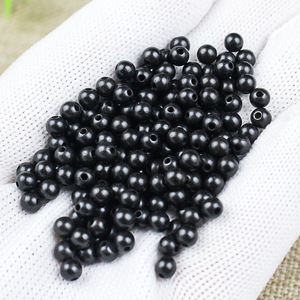ลูกปัดไม้มะเกลือทรงกลมขนาด 4 มม. สำหรับทำสร้อยข้อมือ DIY อุปกรณ์เสริม - Product Image 1