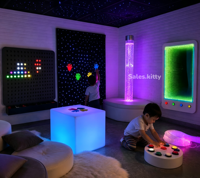Ensemble complet d'équipements pour salle multisensorielle Snoezelen, lumières sensorielles apaisantes pour l'autisme, tube à bulles pour centre de thérapie pour enfants spéciaux