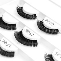 Cils faux personnalisés en gros, cils en bande 3D moelleux en vison, cils épais de volume russe, cils naturels doux faits à la main