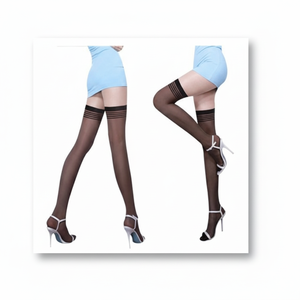 Bas en dentelle sexy pour femmes pour sous-vêtements d'été bas de coupe de jambe stockés pour une livraison immédiate - Product Image 1