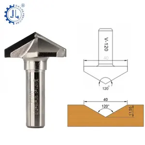 Endmill PCD النقش بت التوجيه الماس بت قاطعة المطحنة V 90 درجة PCD راوتر بت لوود