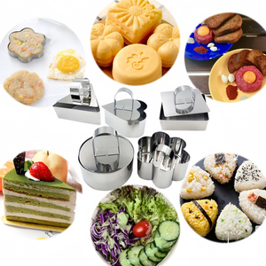 Set di anelli per torta professionale in <span class=keywords><strong>acciaio</strong></span> inossidabile stampi da forno per Cheesecake Mousse al cioccolato tartufi cornice per torta antiruggine - Product Image 5