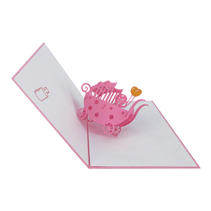 Winpsheng – <span class=keywords><strong>berceau</strong></span> de bébé fille découpé au laser, impression personnalisée 3d <span class=keywords><strong>pop</strong></span> <span class=keywords><strong>up</strong></span> cartes de joyeux anniversaire - Product Image 3