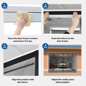 Rideaux de porte pour garages, en fibre de verre, anti-moustiques, filets de garage, rideaux de porte magnétiques pour garages - Product Image 4