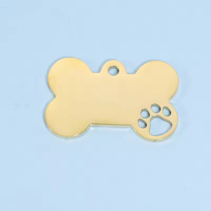 Personalizado DIY acero inoxidable en blanco sello personalizado logotipo <span class=keywords><strong>perro</strong></span> hueso hueco pata colgante encantos para collar pulsera - Product Image 5