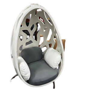 Fauteuil suspendu Qianqiu de luxe haut de gamme, en tissu, design moderne nid d'oiseau, créatif, pour villa, usage extérieur, 1 personne, tendance internet - Product Image 2