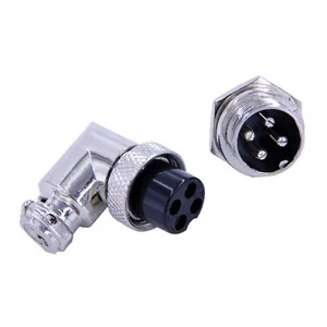 GX16 4Pin 4 Pin Stecker und Buchse rechtwinkliger Stecker und Buchse Aviation MIL-Steck verbinder