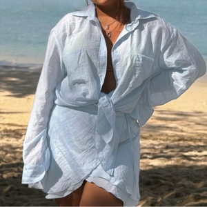 Nouvel ensemble 2 pièces décontracté pour femme : jupe et chemise de plage pour les vacances d'été - Product Image 3