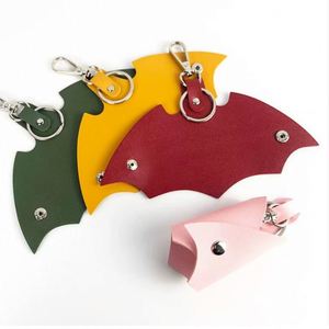 Wholesale Durable Bat Shape PU Leather Keychain Car <b>Key</b> Fob Cover <b>Key</b> <b>Ring</b> Cool Bat <b>Bag</b> Charm for Men Stylish Car <b>Key</b> Pouch - Product Image 4