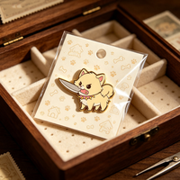 Broche personnalisée chien Pomeranian en émail dur, motif dessin animé Kawaii, cadeau pour les amoureux des animaux, décoration de sac, épinglette