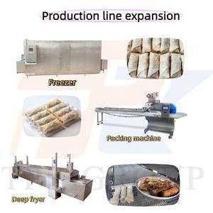 Máquina de doble hilera para hacer rollos de primavera, máquina para hacer rollos de primavera congelados, máquina de acero inoxidable para hacer rollos de huevo con certificación CE - Product Image 5