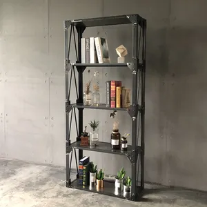 Wohnzimmer Licht Duty Schwarz Home Küche Lagerung 4 Tier Eisen Metall Regal Lron Lagerung Rack