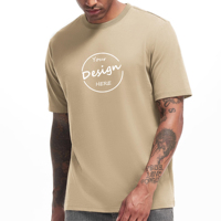 Kaus katun Combed berat kustom kaus oblong 305 GSM mewah polos tebal bordir Ringspun grosir kaos oblong untuk pria