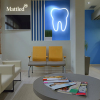 Letrero de Neón Personalizado con Dientes, Logotipo Comercial Personalizado, Luces LED de Acrílico para Clínica Dental, Decoración de Pared para Consultorio