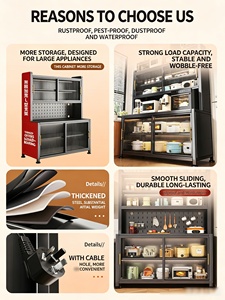 <span class=keywords><strong>Meuble</strong></span> de rangement multifonctionnel multi-niveaux en acier sur pied pour armoire de <span class=keywords><strong>cuisine</strong></span> - Product Image 6