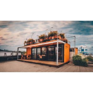 ร้านอาหารคอนเทนเนอร์แบบขยายได้ ขนาด 20 ฟุต 40 ฟุต โครงสร้างเหล็กสำเร็จรูป ดีไซน์อุตสาหกรรม สำหรับใช้เป็นร้านค้า - Product Image 4