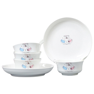 High Quality 2 4 6 Pcs Couple <b>Dinner</b> Bowl <b>White</b> Swan Ceramic Dinnerware <b>Set</b> for Wedding Gift - Product Image 6