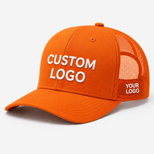 Customized Logo 6 Panel Terry/Canvas Polyester/Cotton Adjustable Fit Adult Unisex Multiple Colors 112 Trucker <b>Hat</b> For Adult - Product Image 5