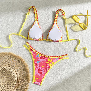 Traje de Baño de Una Pieza para Mujer, Estilo Tanga de Corte Alto, Bikini Sólido con Sujetador Push-Up y Escote Halter, Antibacteriano y Transpirable 100% - Product Image 4