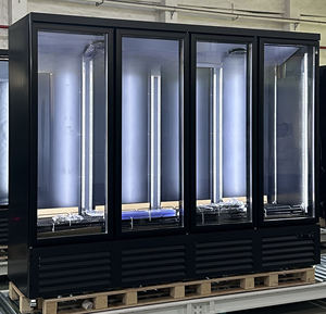 Equipo de Refrigeración <span class=keywords><strong>Vertical</strong></span> de 4 Puertas, Enfriador de Botellas de Bebidas, Vitrina Refrigerada - Product Image 5