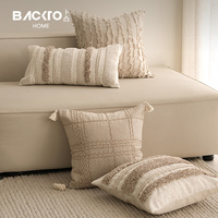 Lin coton broderie canapé housse de coussin marocain Boho macramé jeter taie d'oreiller salon décor hôtel fournitures
